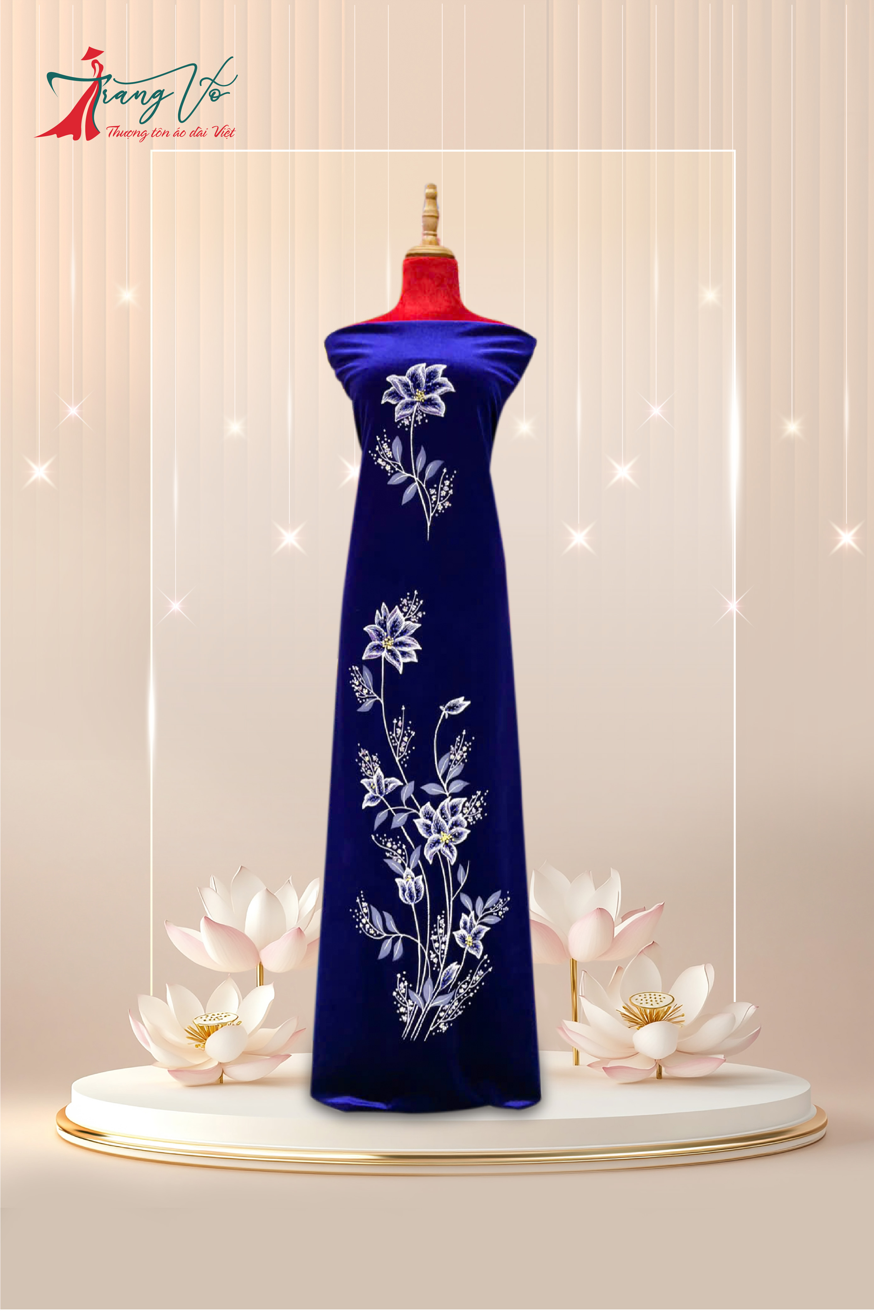 NHUNG THUN VẼ HOA TINH TẾ KẾT PHA LÊ XANH MỰC #29102409